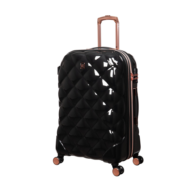 St. Tropez Trois Hardside 3pc 8 Wheel Expandable Spinner Set (Black)