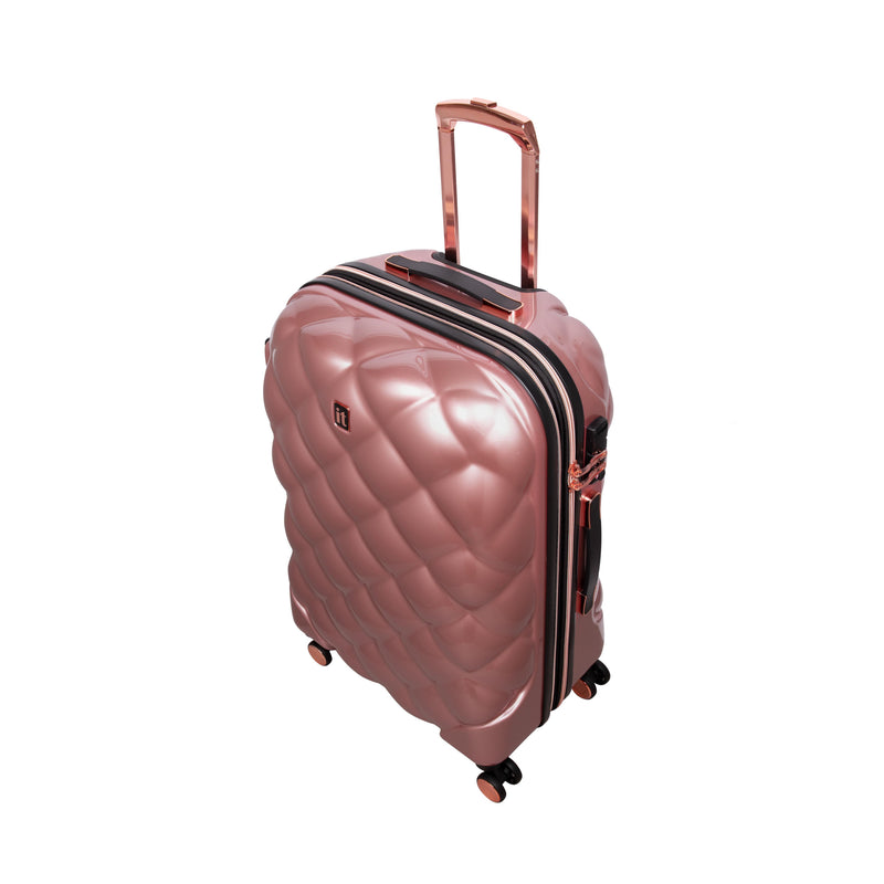 St. Tropez Trois Hardside 3pc 8 Wheel Expandable Spinner Set (Metallic Rose Gold)