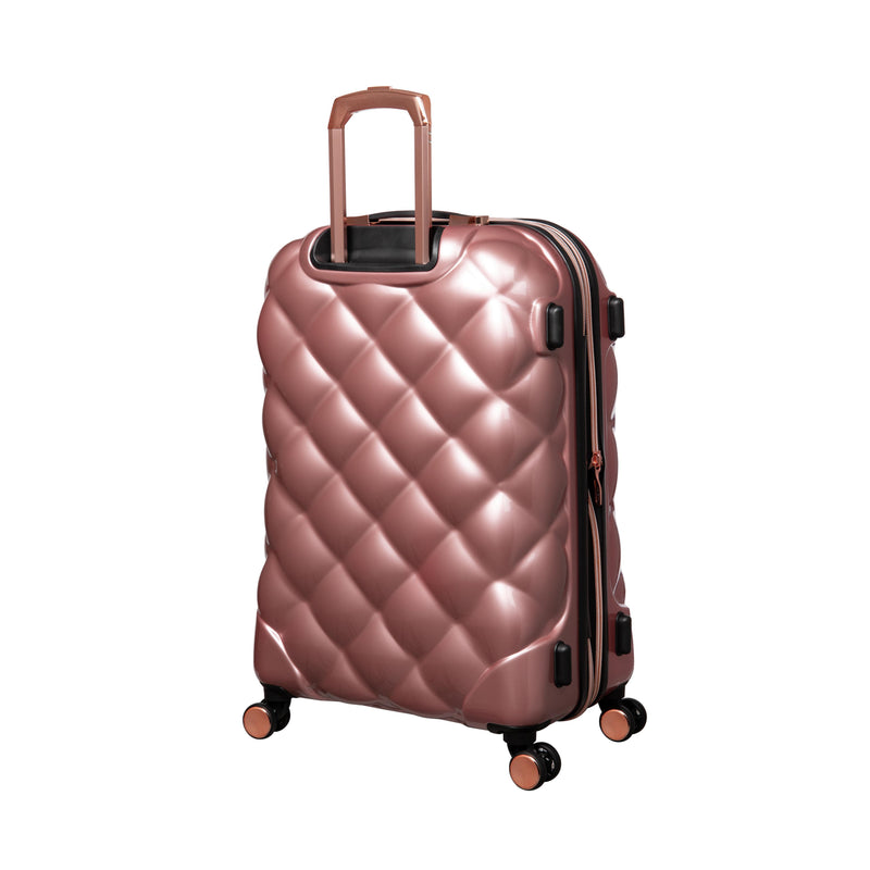 St. Tropez Trois Hardside 3pc 8 Wheel Expandable Spinner Set (Metallic Rose Gold)