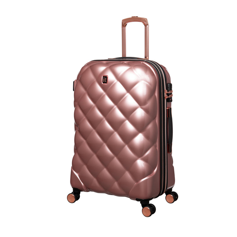 St. Tropez Trois Hardside 3pc 8 Wheel Expandable Spinner Set (Metallic Rose Gold)
