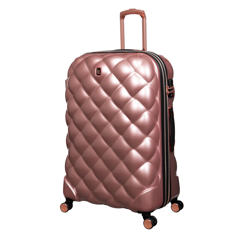 St. Tropez Trois Hardside 3pc 8 Wheel Expandable Spinner Set (Metallic Rose Gold)