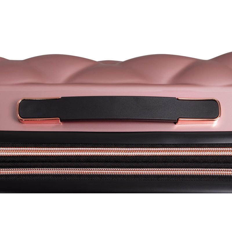 St. Tropez Trois Hardside 3pc 8 Wheel Expandable Spinner Set (Metallic Rose Gold)