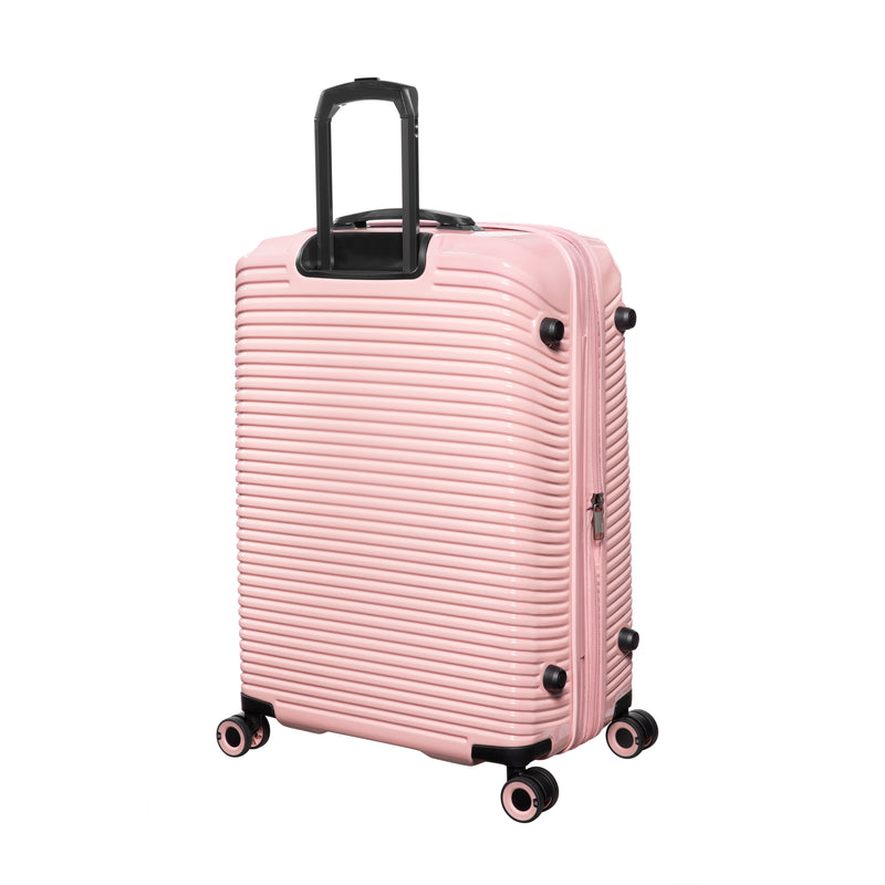 Traversed 3 Piece Hardside 8 Wheel Expandable Spinner Set (Metallic Rose Gold)