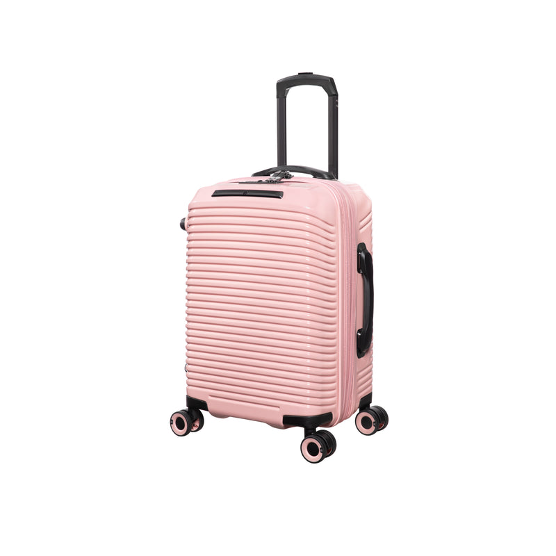Traversed 3 Piece Hardside 8 Wheel Expandable Spinner Set (Metallic Rose Gold)
