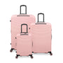 Traversed 3 Piece Hardside 8 Wheel Expandable Spinner Set (Metallic Rose Gold)