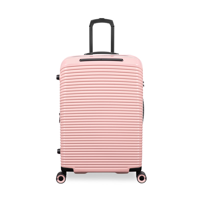 Traversed 3 Piece Hardside 8 Wheel Expandable Spinner Set (Metallic Rose Gold)