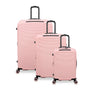 Traversed 3 Piece Hardside 8 Wheel Expandable Spinner Set (Metallic Rose Gold)