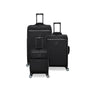 BRITBAG Ashdon 3 Piece Softside 8 Wheel Spinner Set (Black)