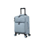 BRITBAG Ashdon 3 Piece Softside 8 Wheel Spinner Set (Light Blue)