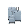 BRITBAG Ashdon 3 Piece Softside 8 Wheel Spinner Set (Light Blue)