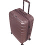 Prosperous Metallic 28" Hardside Checked 8 Wheel Expandable Spinner (Metallic Pink)