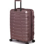 Prosperous Metallic 28" Hardside Checked 8 Wheel Expandable Spinner (Metallic Pink)