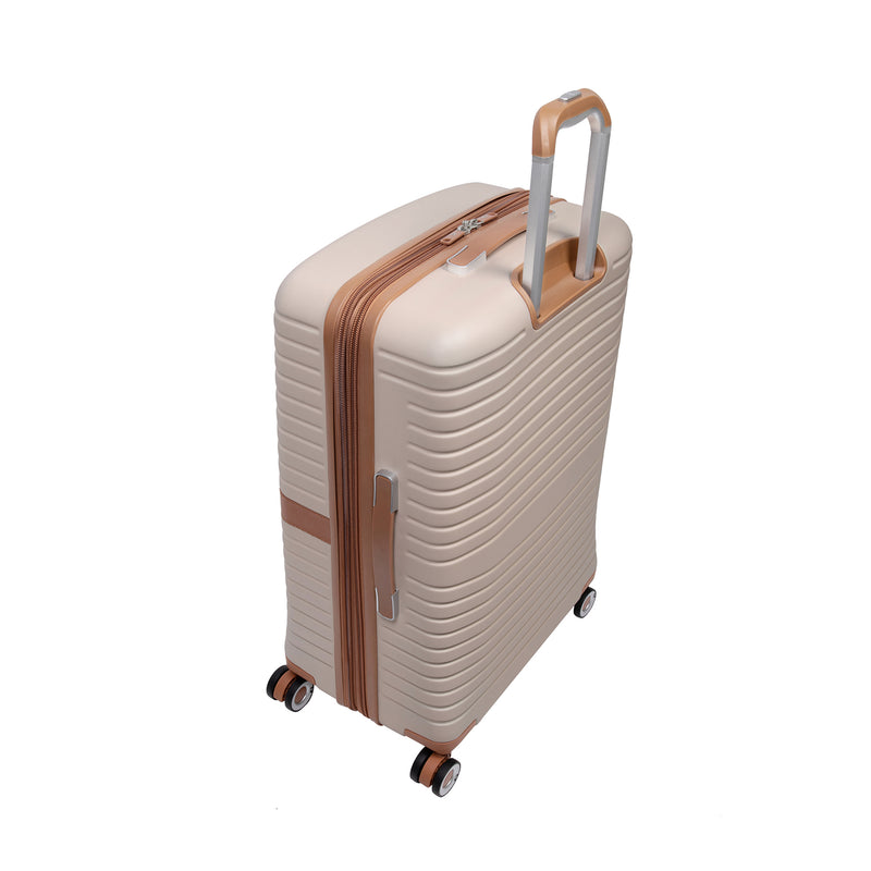 Encompass 27" Hardside Checked 8 Wheel Expandable Spinner (Cream)