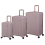 Luxuriant 3 Piece Hardside 8 Wheel Expandable Spinner Set (Prada Pink)