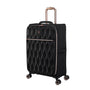 Enliven 28" Softside Checked 8 Wheel Expandable Spinner (Black)