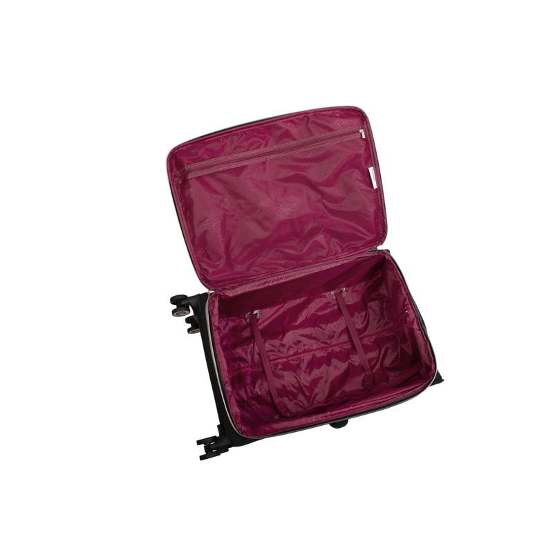 Enliven 28" Softside Checked 8 Wheel Expandable Spinner (Black)