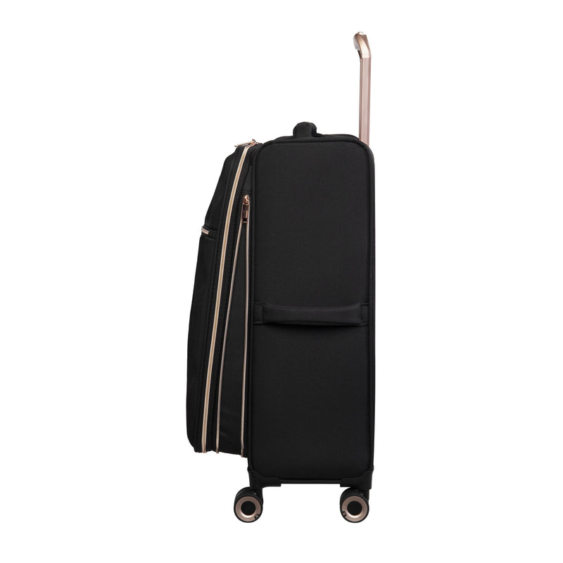 Enliven 28" Softside Checked 8 Wheel Expandable Spinner (Black)