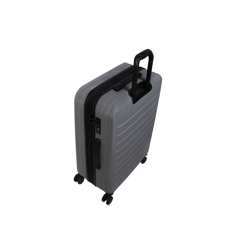 Legion 32" Hardside Checked 8 Wheel Expandable Spinner w/ TSA Lock (Silver)