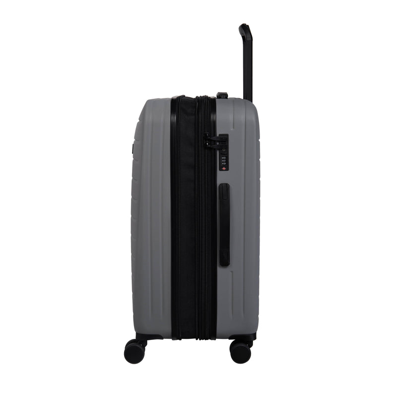 Legion 32" Hardside Checked 8 Wheel Expandable Spinner w/ TSA Lock (Silver)