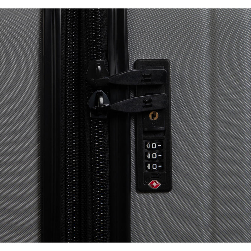 Legion 32" Hardside Checked 8 Wheel Expandable Spinner w/ TSA Lock (Silver)