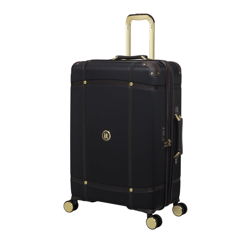 Superiority 28" Hardside Checked 8 Wheel Expandable Spinner (Black)