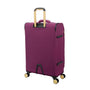 Glimmering 3 Piece Softside 8 Wheel Spinner Luggage Set (Amaranth)