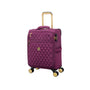 Glimmering 3 Piece Softside 8 Wheel Spinner Luggage Set (Amaranth)