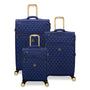Glimmering 3 Piece Softside 8 Wheel Spinner Luggage Set (Ocean Cavern)