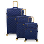 Glimmering 3 Piece Softside 8 Wheel Spinner Luggage Set (Ocean Cavern)