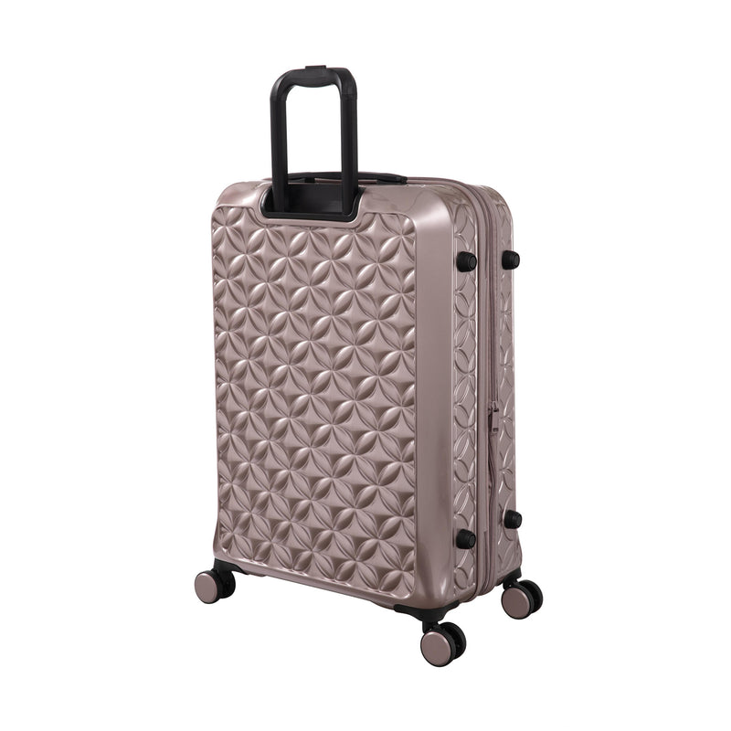 Florita 28" Hardside Checked 8 Wheel Expandable Spinner (Champagne Pink)