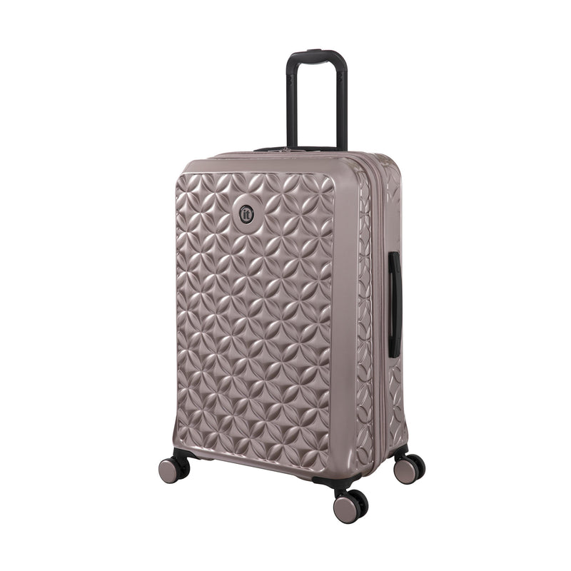 Florita 28" Hardside Checked 8 Wheel Expandable Spinner (Champagne Pink)