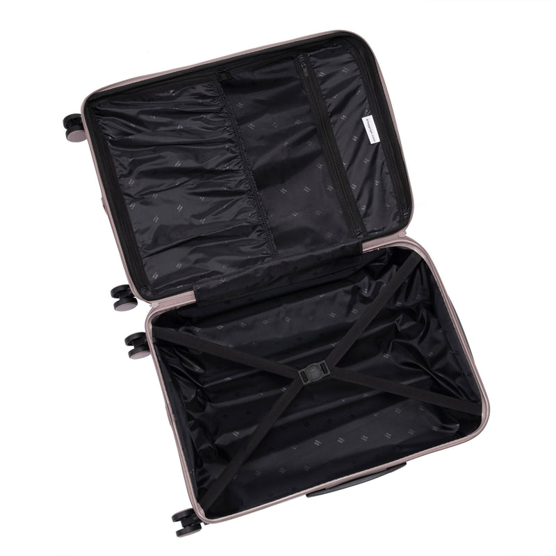 Florita 28" Hardside Checked 8 Wheel Expandable Spinner (Champagne Pink)