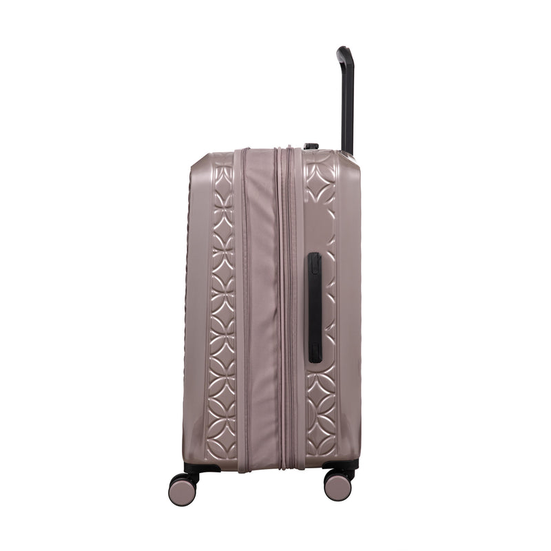 Florita 28" Hardside Checked 8 Wheel Expandable Spinner (Champagne Pink)