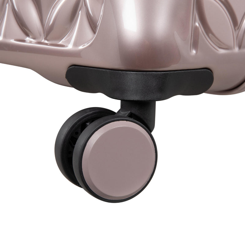 Florita 28" Hardside Checked 8 Wheel Expandable Spinner (Champagne Pink)