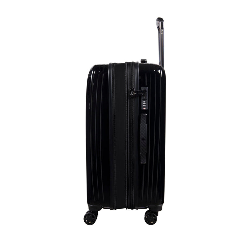 Optical 28" Hardside Checked 8 Wheel Expandable Spinner (Black)