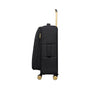 Flourished 3 Piece Softside 8 Wheel Spinner Luggage Set (Black)