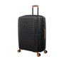 Continuous 4 Piece Hardside Expandable 8 Wheel Spinner Luggage Set with Soft-Pocket Carry-On (Black)