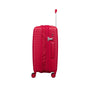 Continuous 4 Piece Hardside Expandable 8 Wheel Spinner Luggage Set with Soft-Pocket Carry-On (Bright Red)
