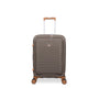 Continuous 4 Piece Hardside Expandable 8 Wheel Spinner Luggage Set with Hard-Pocket Carry-On (Coffee Quartz)