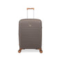 Continuous 4 Piece Hardside Expandable 8 Wheel Spinner Luggage Set with Soft-Pocket Carry-On (Coffee Quartz)