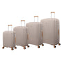 Continuous 4 Piece Hardside Expandable 8 Wheel Spinner Luggage Set (Crockery)