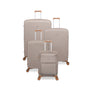 Continuous 4 Piece Hardside Expandable 8 Wheel Spinner Luggage Set with Soft-Pocket Carry-On (Crockery)