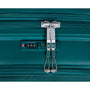 Continuous 4 Piece Hardside Expandable 8 Wheel Spinner Luggage Set with Soft-Pocket Carry-On (Deep Teal)
