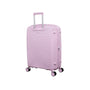 Continuous 4 Piece Hardside Expandable 8 Wheel Spinner Luggage Set with Soft-Pocket Carry-On (Lilac Snow)