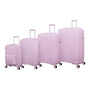 Continuous 4 Piece Hardside Expandable 8 Wheel Spinner Luggage Set with Soft-Pocket Carry-On (Lilac Snow)