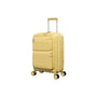 Continuous 4 Piece Hardside Expandable 8 Wheel Spinner Luggage Set with Soft-Pocket Carry-On (Mellow Yellow)