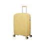 Continuous 4 Piece Hardside Expandable 8 Wheel Spinner Luggage Set with Hard-Pocket Carry-On (Mellow Yellow)