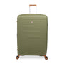 Continuous 4 Piece Hardside Expandable 8 Wheel Spinner Luggage Set with Soft-Pocket Carry-On (Olive Drab)