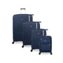 Continuous 4 Piece Hardside Expandable 8 Wheel Spinner Luggage Set with Soft-Pocket Carry-On (Outer Space)