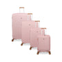 Continuous 4 Piece Hardside Expandable 8 Wheel Spinner Luggage Set with Hard-Pocket Carry-On (Peach Whip)